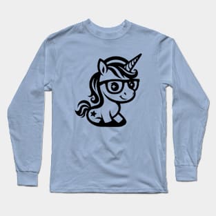 Nerdy Unicorn Long Sleeve T-Shirt